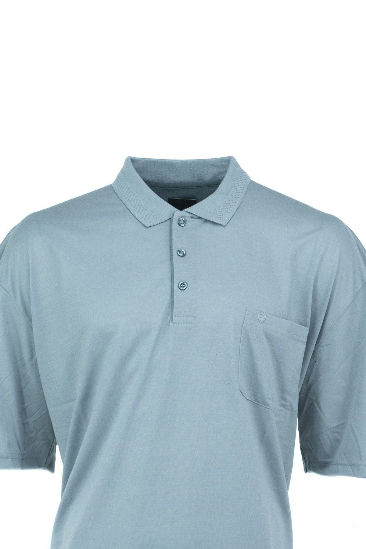 Erkek Polo Yaka Arma Cepli Kısa Kollu Düz Renk Normal Kesim Premium Pamuklu Kumaş T-shirt